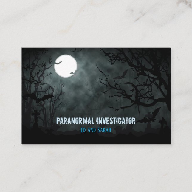 Chercheur paranormal Le Carte de visite de Fullmoo (Devant)