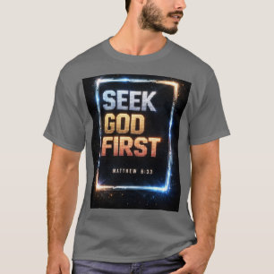 Cherchez Dieu d'abord – T-Shirt Cosmic Glow (Matth