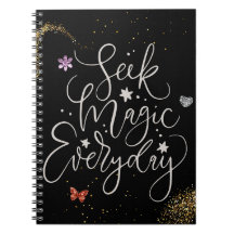 Cherchez la Magie Chaque Jour - Cahier Paillettes 
