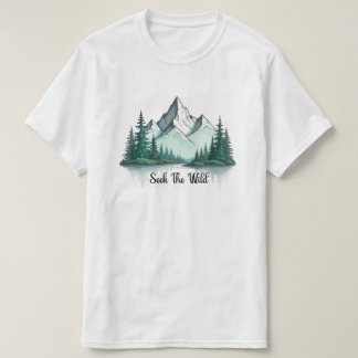 Cherchez le T-Shirt de paysage de montagne "Seek T