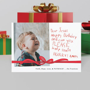Chère Carte de Noël Photo Jésus