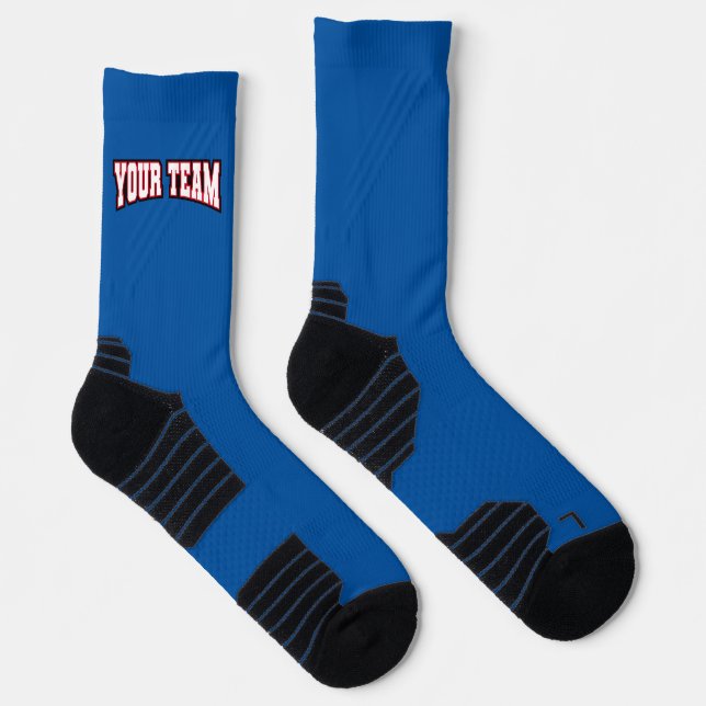 Chereleader Royal Blue Varsity Team Foto Logo Socken (Rechts)