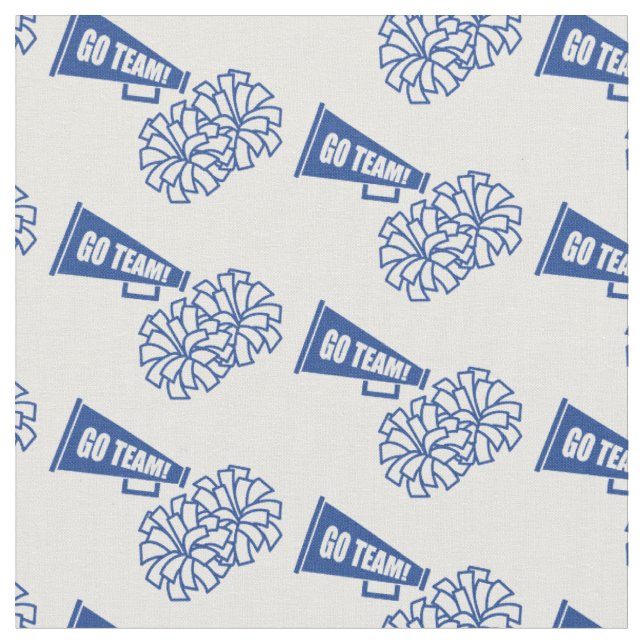 Chereleader Team School Colors Blue & White Stoff (Nahaufnahme)