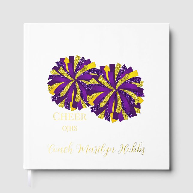Chereleading Pom Poms Personalisiert Foil Scrapboo Gästebuch (Vorderseite)