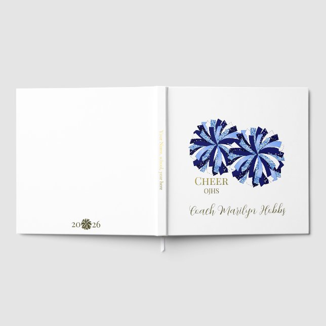 Chereleading Pom Poms Personalisiert Foil Scrapboo Gästebuch (Voll)