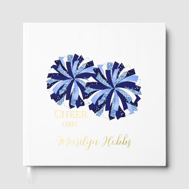 Chereleading Pom Poms Personalisiert Foil Scrapboo Gästebuch (Vorderseite)