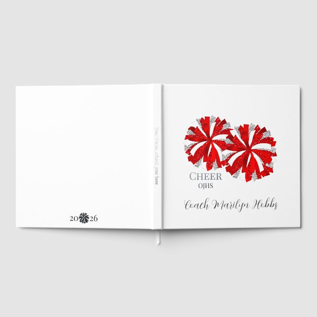 Chereleading Pom Poms Personalisiert Foil Scrapboo Gästebuch (Voll)