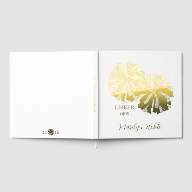 Chereleading Pom Poms Personalisiert Foil Scrapboo Gästebuch (Voll)