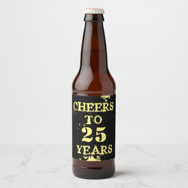 CHÈRES À 25 ans Étiquette de bouteille de bière (Devant)