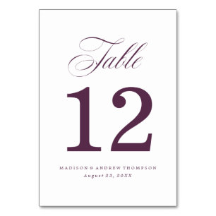 Chéri   Cartes de Numéro de Table de Mariage