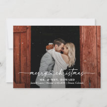 Chéri Coeur Joyeux Carte photo de Noël