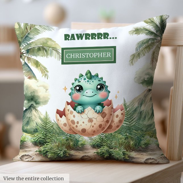 Chérie éclosion Bientôt bébé Dinosaur Baby Coussin (Darling Hatching Soon Baby Dinosaur Baby Pillow Gift)
