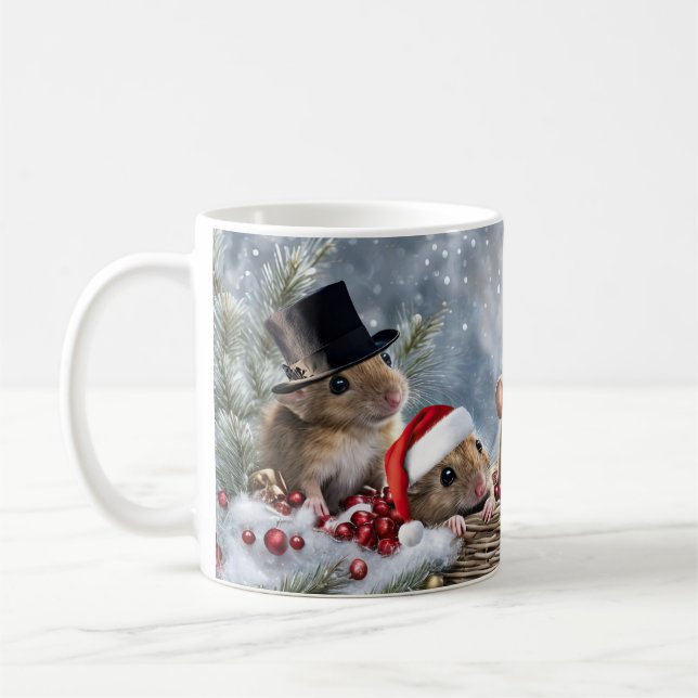 Chérie Mice Christmas Holiday Mug (Gauche)