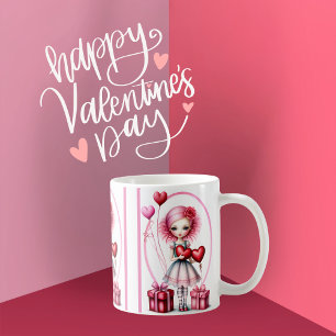 Chérie Valentine fille café Mug