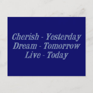 Cherish blue postkarte