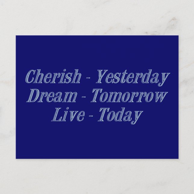 Cherish blue postkarte (Vorderseite)