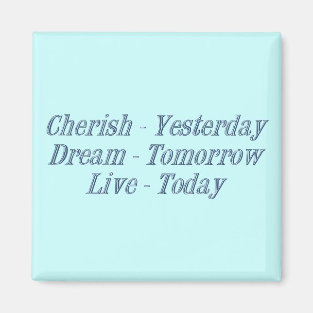 Cherish dunkelblau magnet (Vorne)