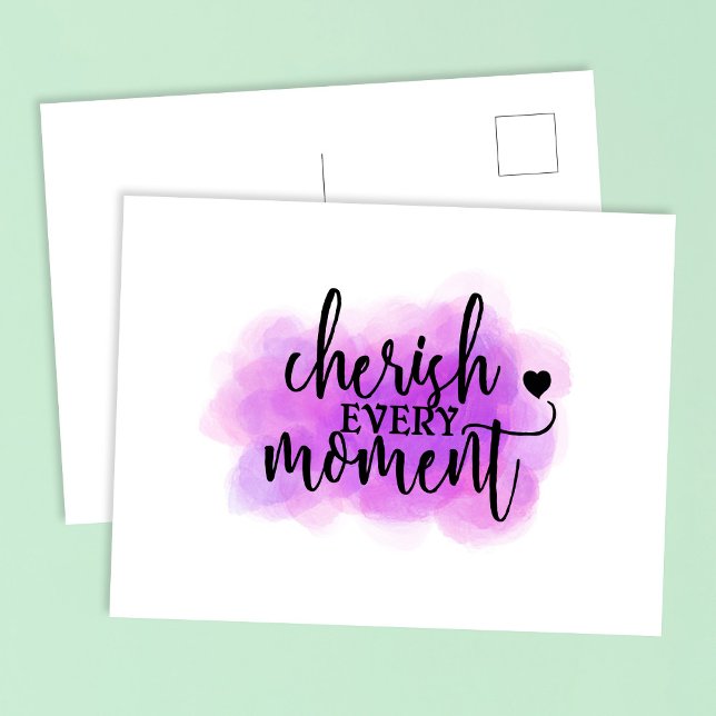 ‘Cherish every Moment’ Quote Postcard Postkarte (Von Creator hochgeladen)