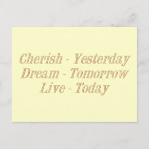 Cherish gelb postkarte