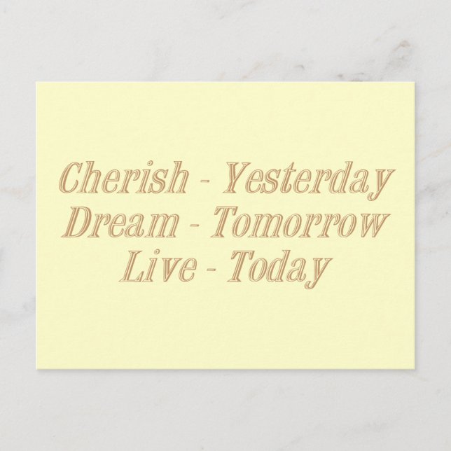 Cherish gelb postkarte (Vorderseite)