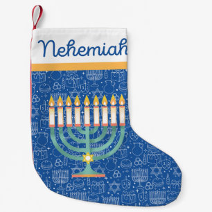 Cherish Hanukkah Star von David Hanukkah Blue Whit Kleiner Weihnachtsstrumpf