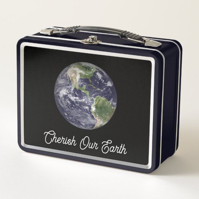 Cherish Our Earth Metall Brotdose (Vorderseite)