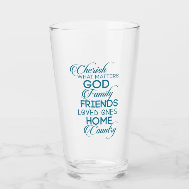Cherish, was Aquamarin zählt Glas (Vorderseite)