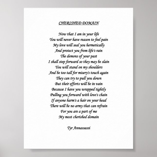 CHERISHED DOMAIN Poster (Vorne)