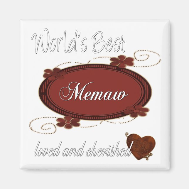 Cherished Memaw Magnet (Vorne)