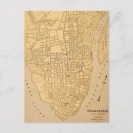 Cherleston SC Vintage Stadtplan Postkarte