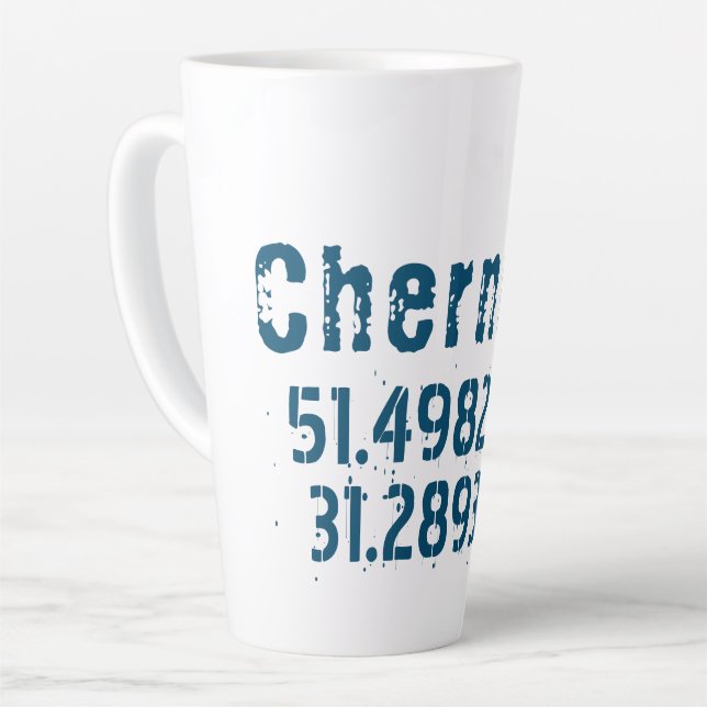 Chernihiv Ukraine Latitude & Longitude beunruhigt Milchtasse (Linke Ecke)
