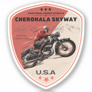 Cherohala Skyway Tennessee nach North Carolina Aufkleber