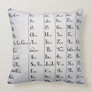 Cherokee Alphabet, im Jahre 1821 entwickelt Kissen