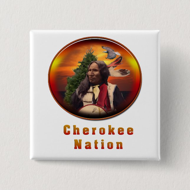 Cherokee amerikanischen Ureinwohners Art Button (Vorderseite)