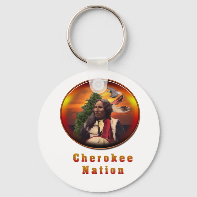 Cherokee amerikanischen Ureinwohners Art Schlüsselanhänger (Vorderseite)