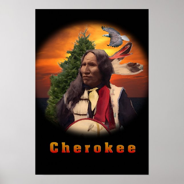 Cherokee amerikanischen Ureinwohners entwirft Poster (Vorne)