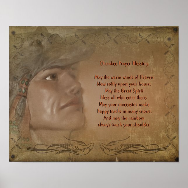 Cherokee Blessing Indianergebet Poster (Vorne)