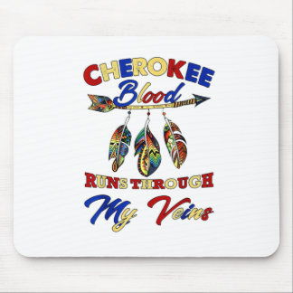 Cherokee Blut fließt durch meine Venen Geschenk Mousepad