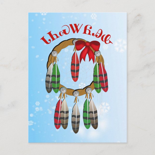 Cherokee Christmas Dream Catcher Postkarte (Vorderseite)