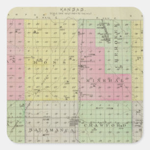 Cherokee County, Kansas Quadratischer Aufkleber