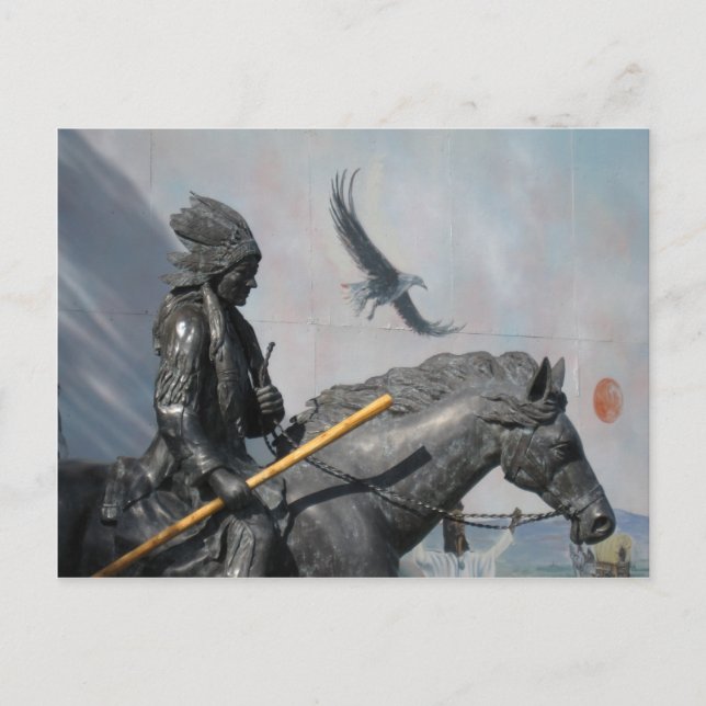 Cherokee & Eagle Postkarte (Vorderseite)