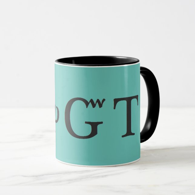 Cherokee I Liebe You Aqua Blue Zwei-Tone-Tasse Tasse (VorderseiteRechts)