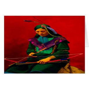 Cherokee Indian Pop Art Grußkarte