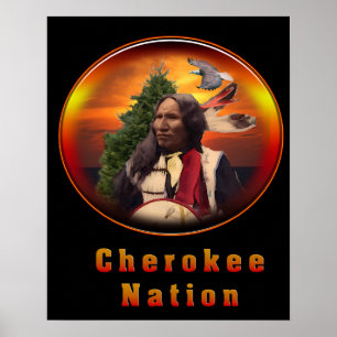 Cherokee indische Kunst Poster