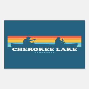 Cherokee Lake Tennessee Canoe Rechteckiger Aufkleber