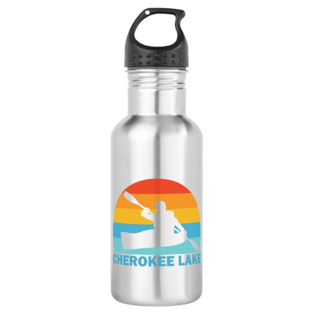 Cherokee Lake Tennessee Kayak Edelstahlflasche (Vorderseite)