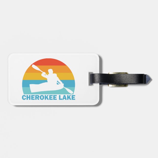 Cherokee Lake Tennessee Kayak Gepäckanhänger (Rückseite horizontal)