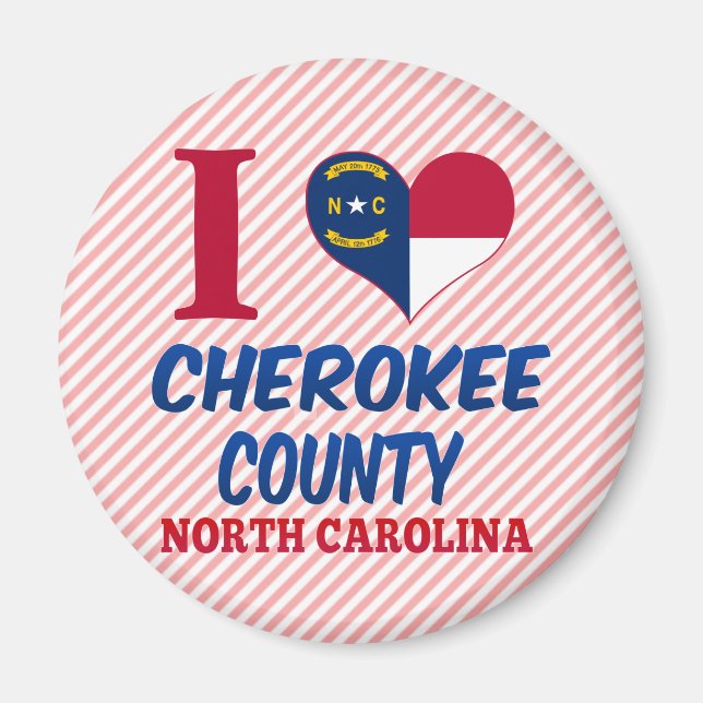 Cherokee-Landkreis, North Carolina Magnet (Vorne)