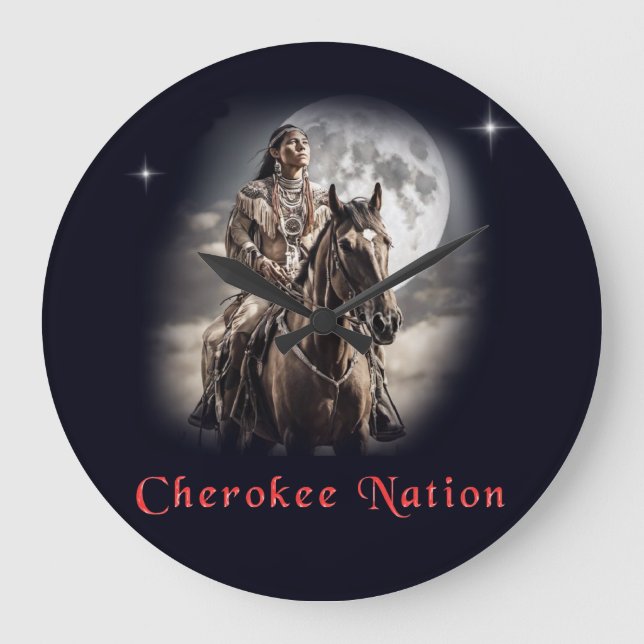 Cherokee-Nation Große Wanduhr (Vorderseite)