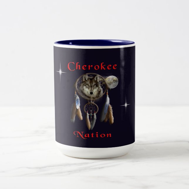 Cherokee-Nation Zweifarbige Tasse (Mittel)
